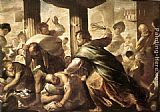 Luca Giordano Christ Cleansing the Temple painting
